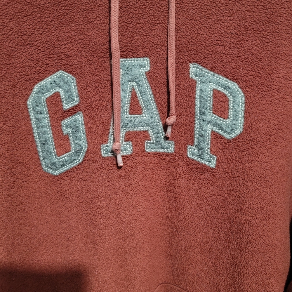 vintage y2k maroon gap sweatshirt hoodie pull on - Picture 7 of 14
